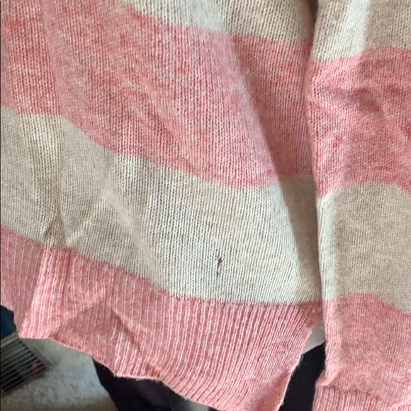 Clear Out • GAP Pink and Off White Stripe Sweater - Picture 3 of 6